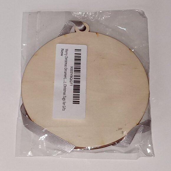 🎯 10 for $12 / NEW Merry Christmas Ornament, Wood Holiday Ornament - Picture 4 of 6